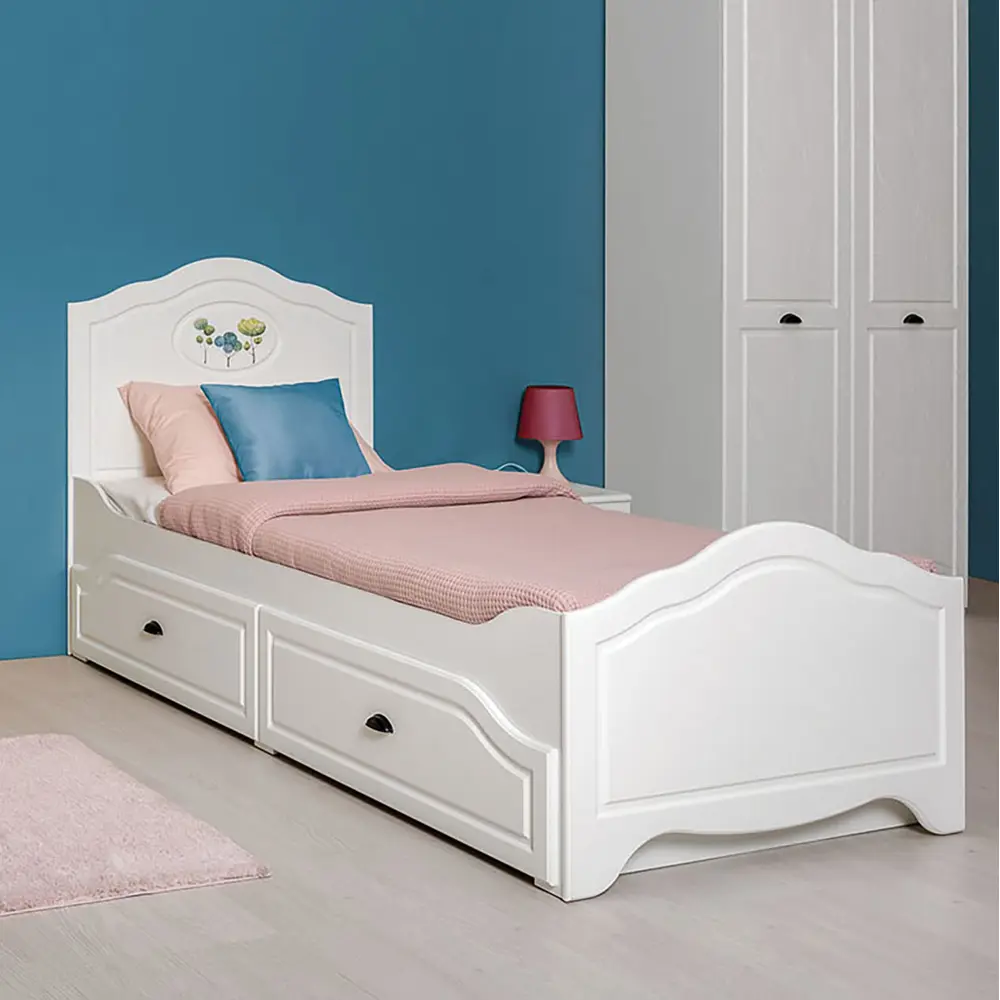 Фото Кровать Моби Роуз 96x106x204 см цвет бежевый Фото Кровать Моби Роуз 96x106x204 см цвет бежевый