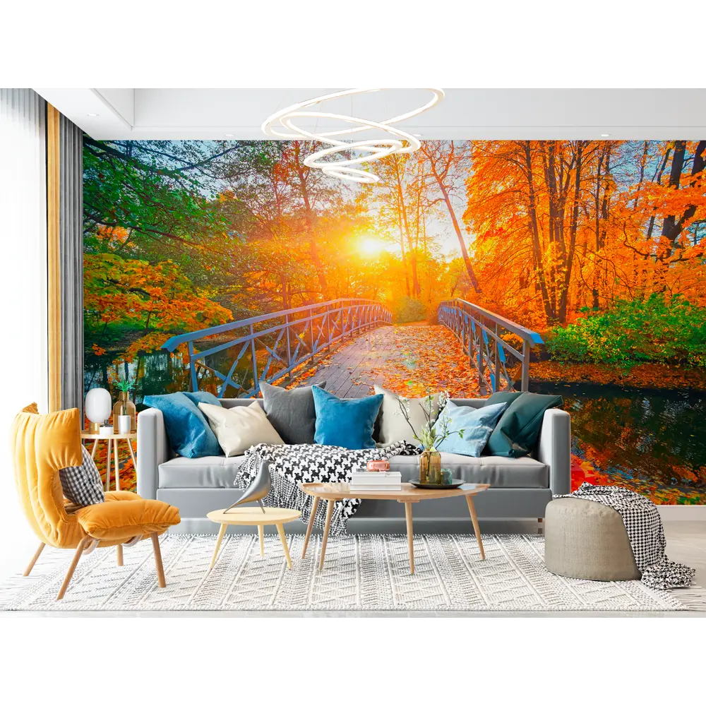 Фото Фотообои флизелиновые Primavera Осенний пейзаж 400x270 см Фотообои Фото Фотообои флизелиновые Primavera Осенний пейзаж 400x270 см Фотообои