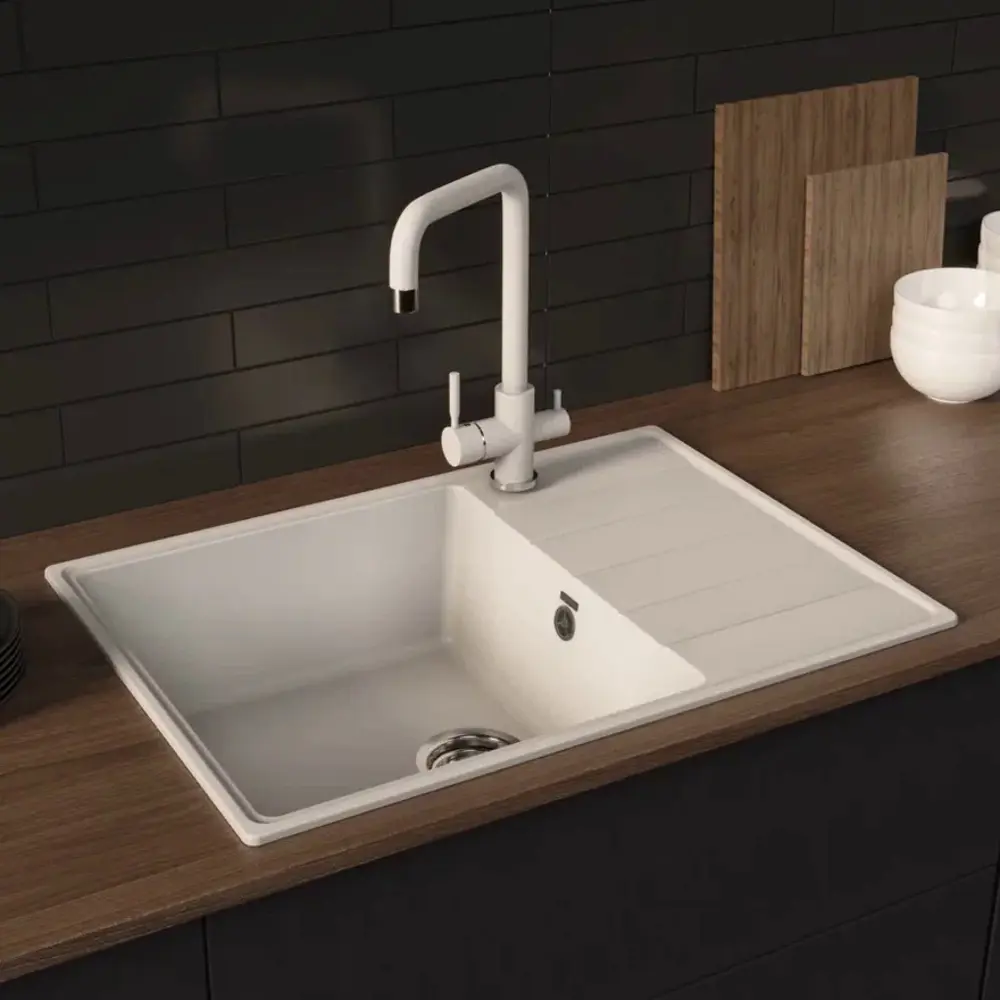 Фото 3 Однорычажный смеситель Ulgran Uq-019-01 излив 29.3 см цвет белый Фото 3 Однорычажный смеситель Ulgran Uq-019-01 излив 29.3 см цвет белый