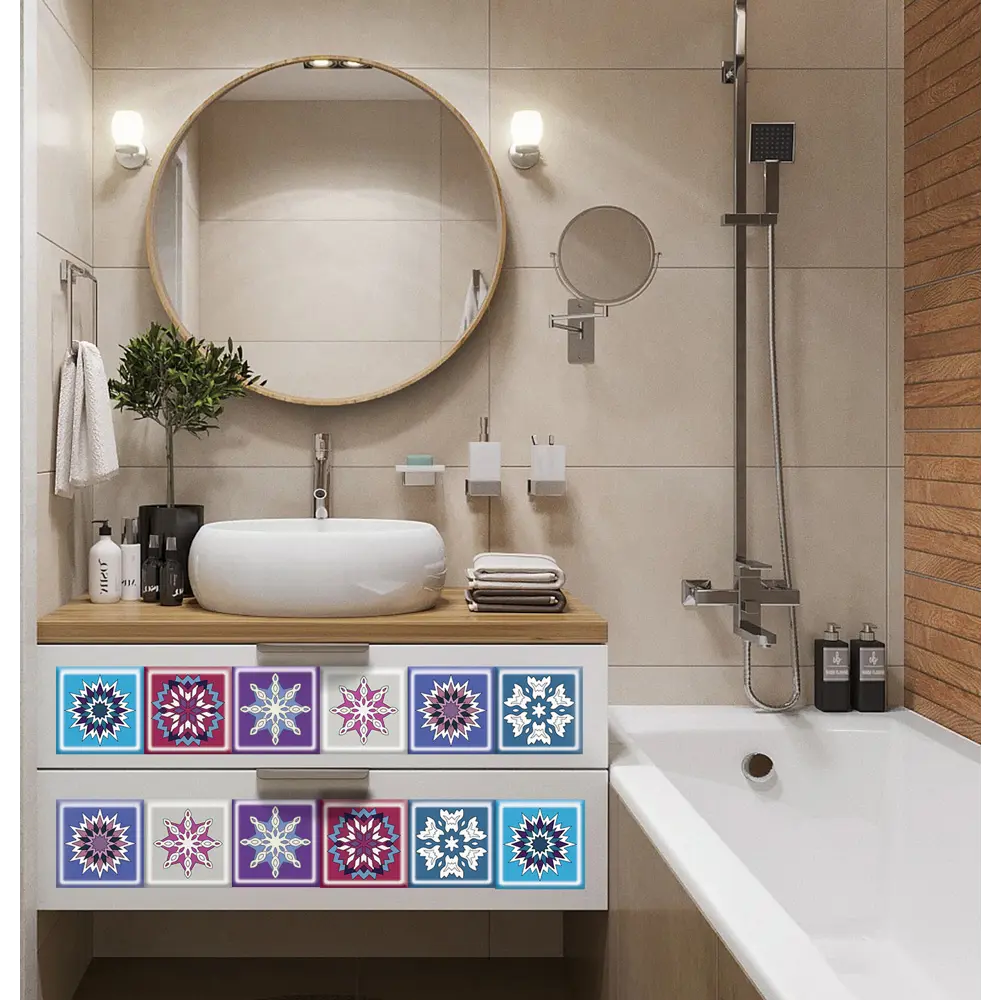 Фото 4 Deco-стикеры Фрактал 15x15 см Фото 4 Deco-стикеры Фрактал 15x15 см