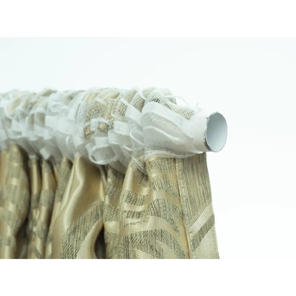 Фото 5 Штора на шторной ленте Жаккард Улитка 170x250 см цвет зеленый Фото 5 Штора на шторной ленте Жаккард Улитка 170x250 см цвет зеленый