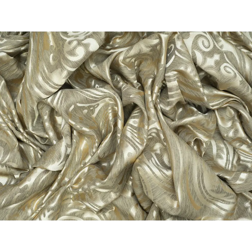 Фото 10 Штора на шторной ленте Жаккард Улитка 170x250 см цвет зеленый Фото 10 Штора на шторной ленте Жаккард Улитка 170x250 см цвет зеленый