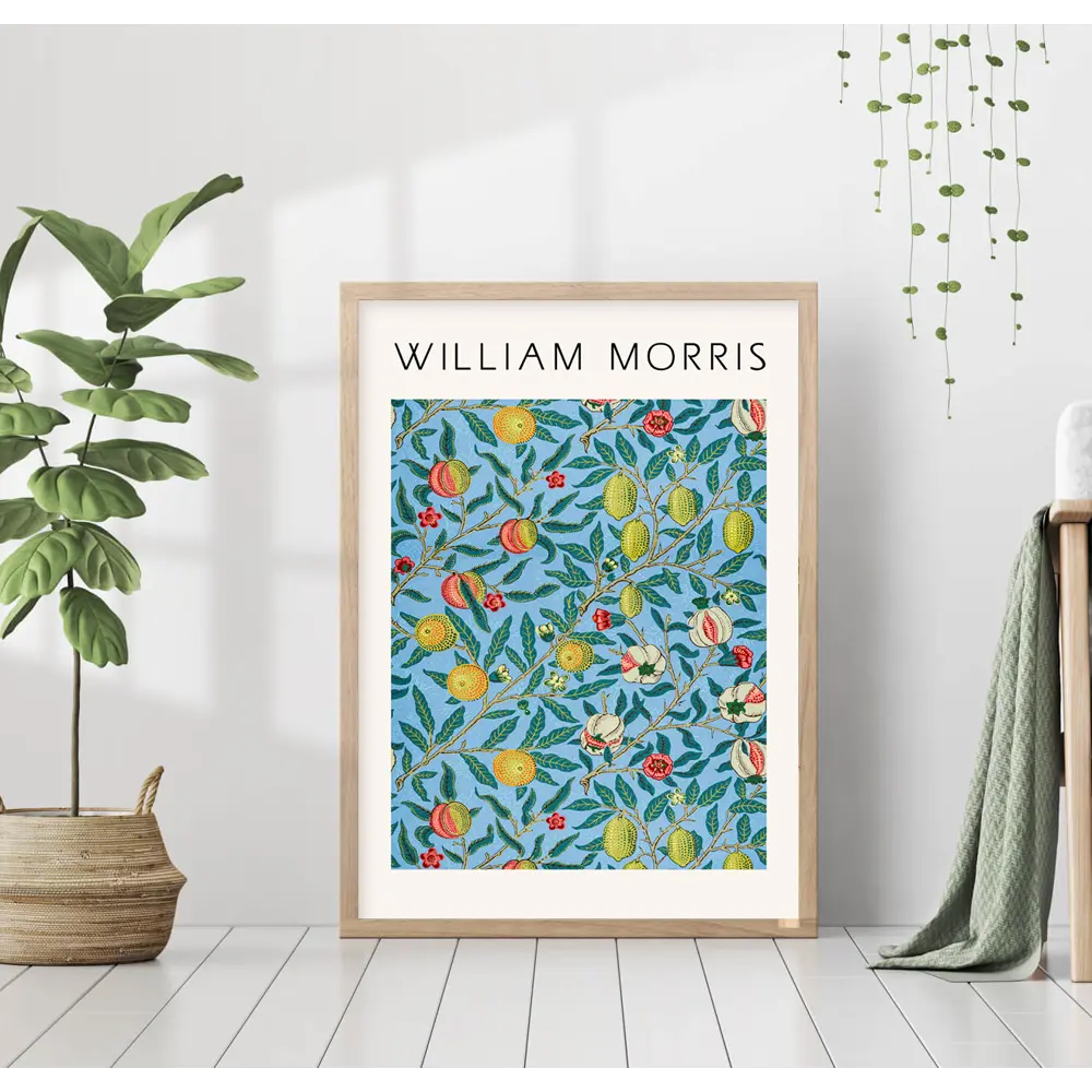 Фото Постер 28 картин Моррис: Фрукты Голубой узор 70x50 см в подарочном тубусе без рамы Фото Постер 28 картин Моррис: Фрукты Голубой узор 70x50 см в подарочном тубусе без рамы