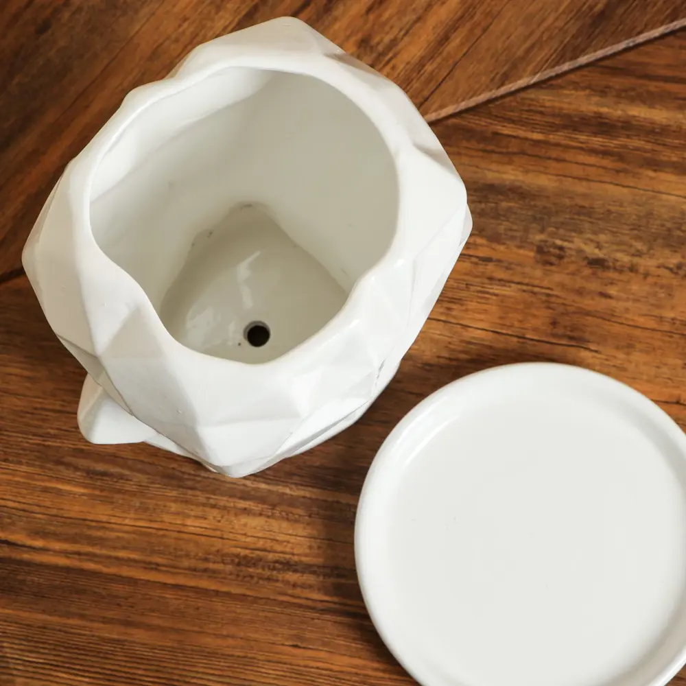 Фото 4 Горшок цветочный Лофт Nana ceramics 16 см 20 см 2 л керамика белый Фото 4 Горшок цветочный Лофт Nana ceramics 16 см 20 см 2 л керамика белый