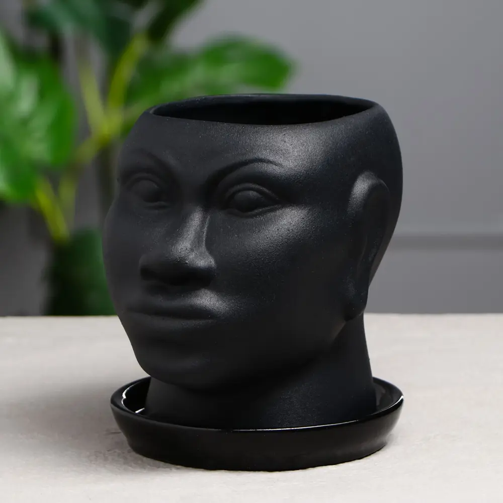 Фото 2 Горшок цветочный Лофт Nana ceramics 15 см 17 см 1.4 л керамика черный Фото 2 Горшок цветочный Лофт Nana ceramics 15 см 17 см 1.4 л керамика черный