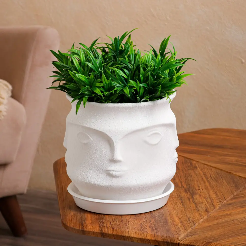 Фото Горшок цветочный Лофт Керамика ручной работы 21 см 22 см 5 л керамика белый Фото Горшок цветочный Лофт Керамика ручной работы 21 см 22 см 5 л керамика белый