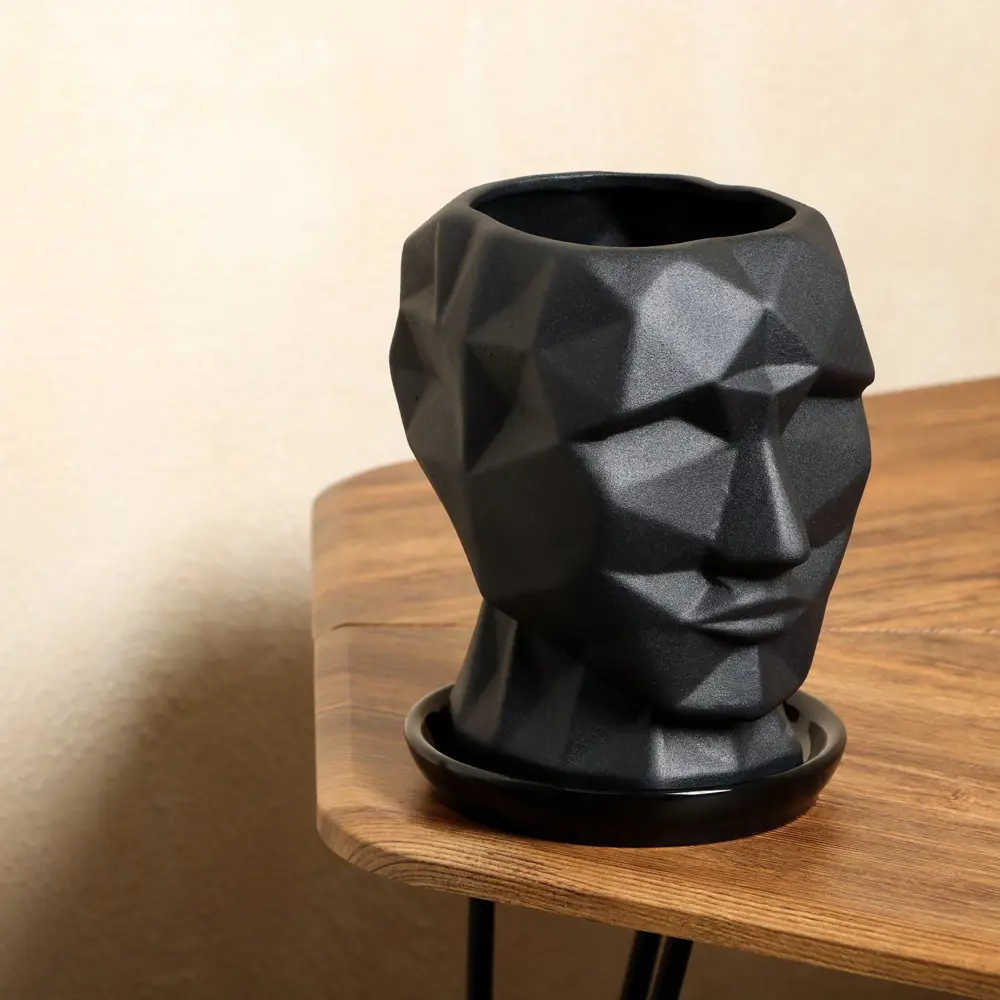 Фото Горшок цветочный Лофт Nana ceramics 16 см 20 см 2 л керамика черный Фото Горшок цветочный Лофт Nana ceramics 16 см 20 см 2 л керамика черный