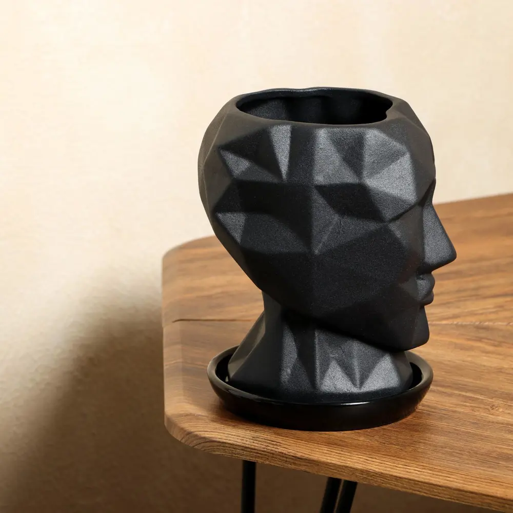 Фото 2 Горшок цветочный Лофт Nana ceramics 16 см 20 см 2 л керамика черный Фото 2 Горшок цветочный Лофт Nana ceramics 16 см 20 см 2 л керамика черный
