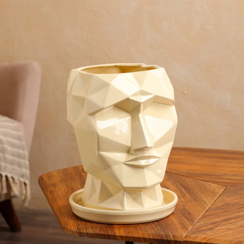 Фото 2 Горшок цветочный Лофт Nana ceramics 22.5 см 30 см 6 л керамика бежевый Фото 2 Горшок цветочный Лофт Nana ceramics 22.5 см 30 см 6 л керамика бежевый