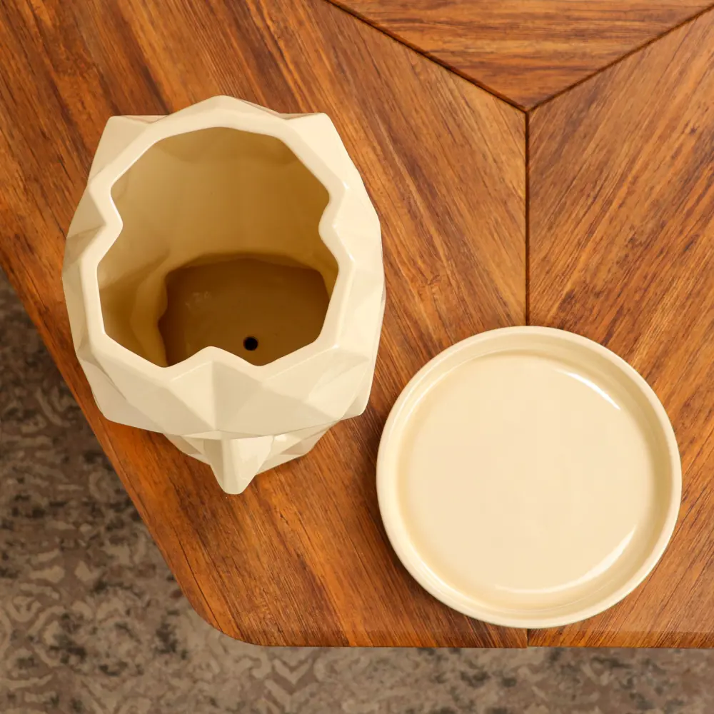 Фото 8 Горшок цветочный Лофт Nana ceramics 22.5 см 30 см 6 л керамика бежевый Фото 8 Горшок цветочный Лофт Nana ceramics 22.5 см 30 см 6 л керамика бежевый