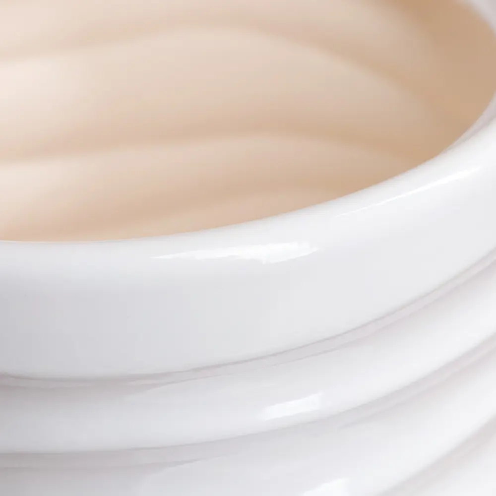 Фото 5 Горшок цветочный Nana ceramics 23 см 23 см 5 л керамика белый с блюдцем Фото 5 Горшок цветочный Nana ceramics 23 см 23 см 5 л керамика белый с блюдцем