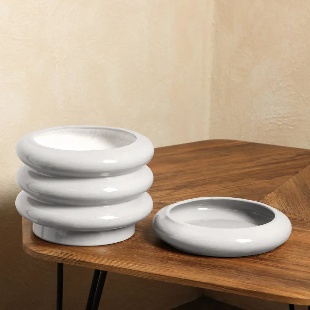 Фото 2 Горшок цветочный Nana ceramics 21 см 17 см 3.2 л керамика белый с блюдцем Фото 2 Горшок цветочный Nana ceramics 21 см 17 см 3.2 л керамика белый с блюдцем