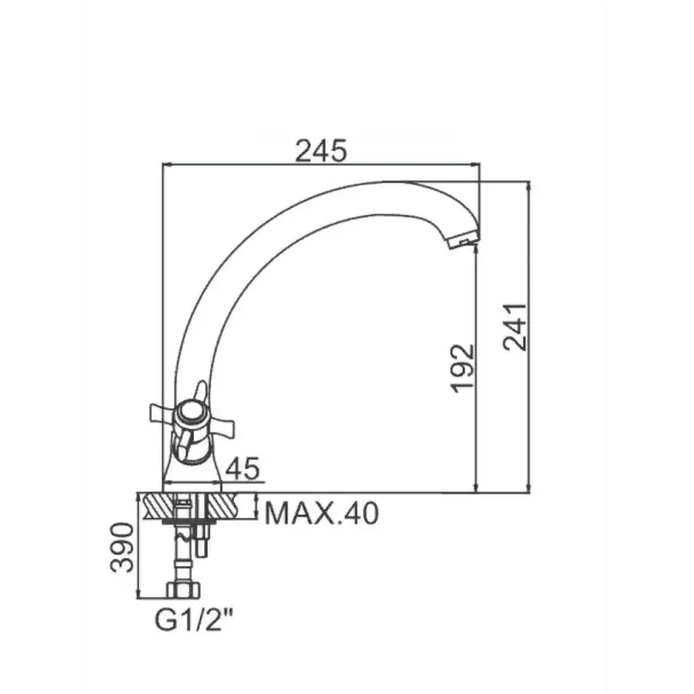 Фото 2 Двухвентильный смеситель D-lin D156825 цвет хром Фото 2 Двухвентильный смеситель D-lin D156825 цвет хром