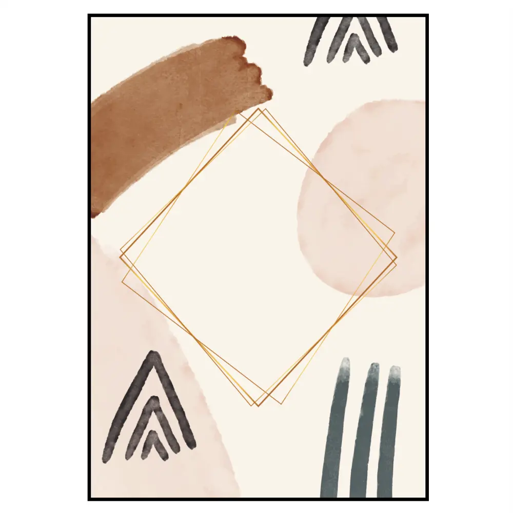 Фото 2 Постер 28 картин "Бежевая абстракция" 50x70 см в подарочном тубусе без рамы