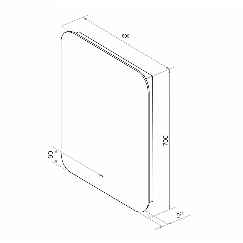 Фото 3 Зеркало для ванной Art & max AM-Rav-800-700-DS-F с подсветкой 80x70см