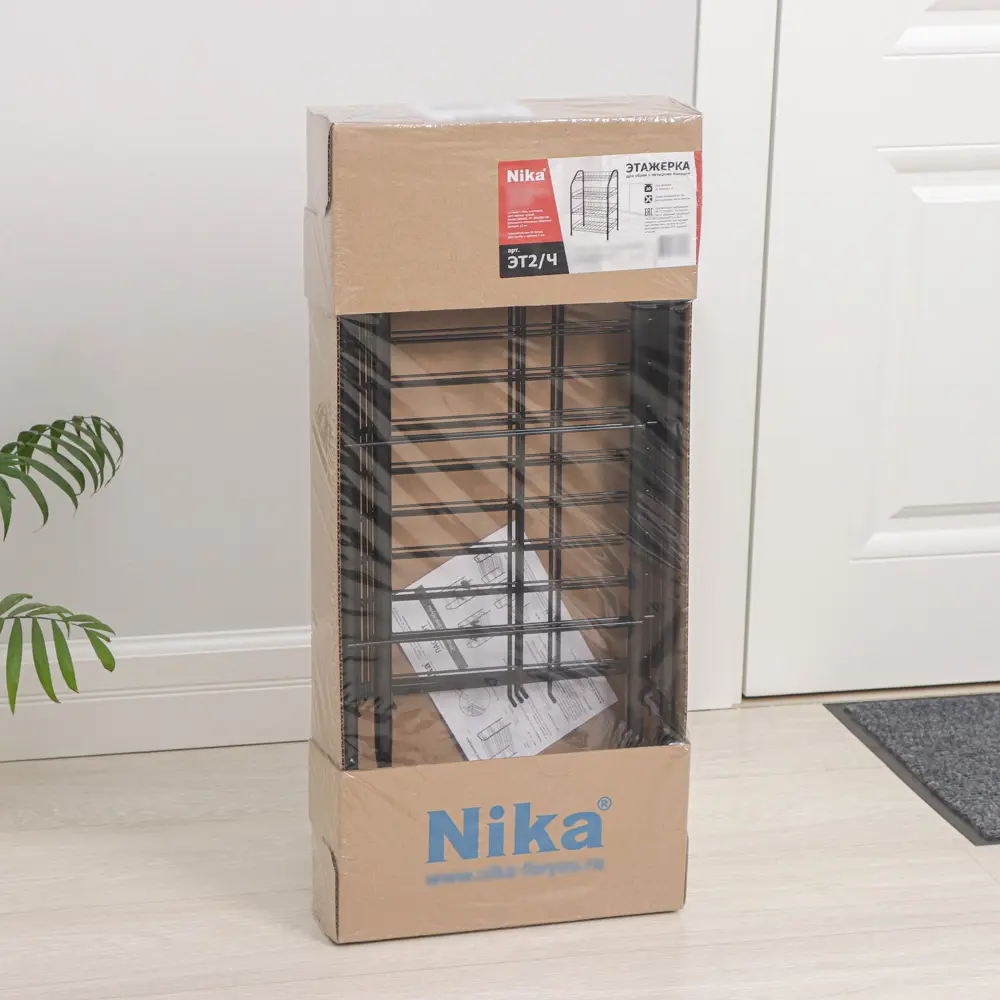 Фото 4 Обувница Nika 46x70x28 см металл цвет черный Фото 4 Обувница Nika 46x70x28 см металл цвет черный