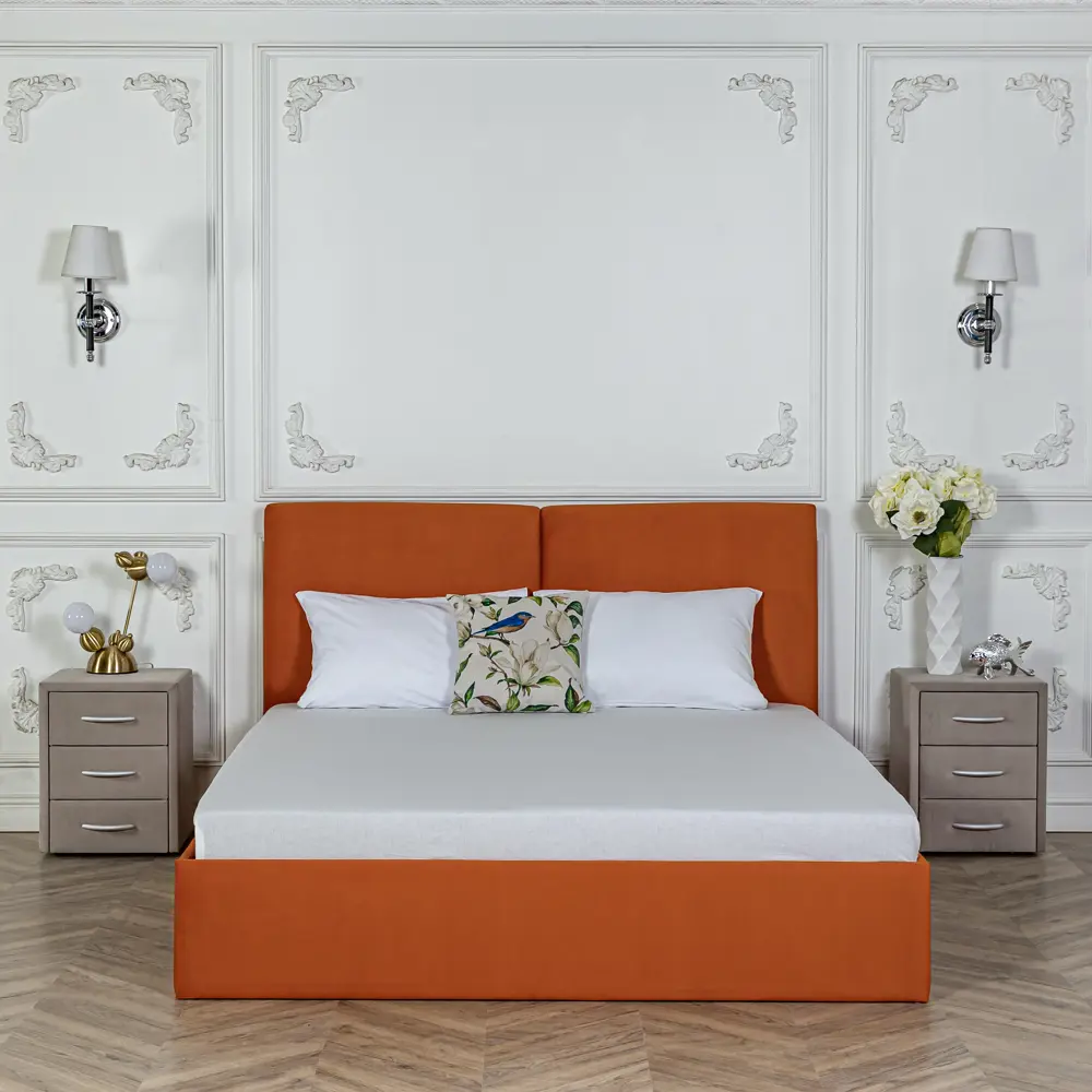Фото Кровать Dg-home Альба 166x100x200 см цвет оранжевый Фото Кровать Dg-home Альба 166x100x200 см цвет оранжевый