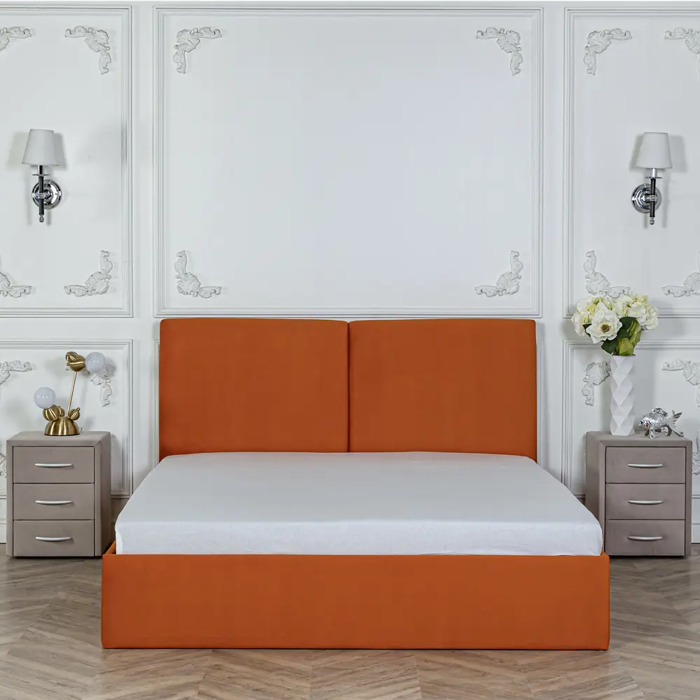 Фото 2 Кровать Dg-home Альба 166x100x200 см цвет оранжевый Фото 2 Кровать Dg-home Альба 166x100x200 см цвет оранжевый