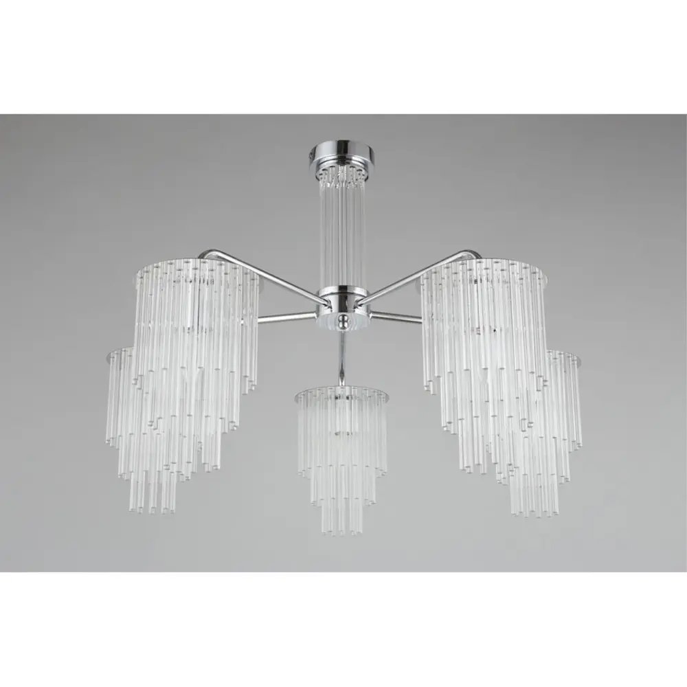 Фото 5 Люстра потолочная OMNILUX OML-69307-05 Tuili 5 ламп 10 м² цвет хром