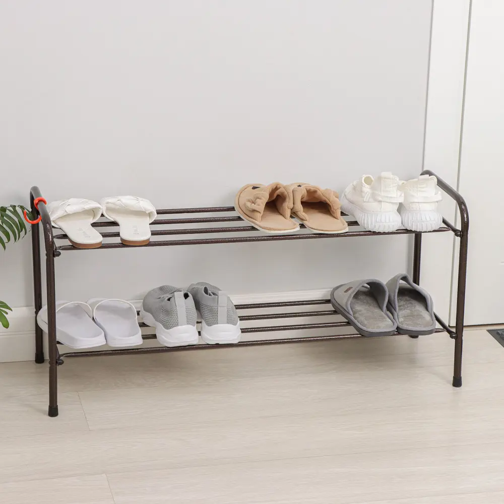 Фото Обувница 2 полки Зми 87x45x30 см металл цвет медный