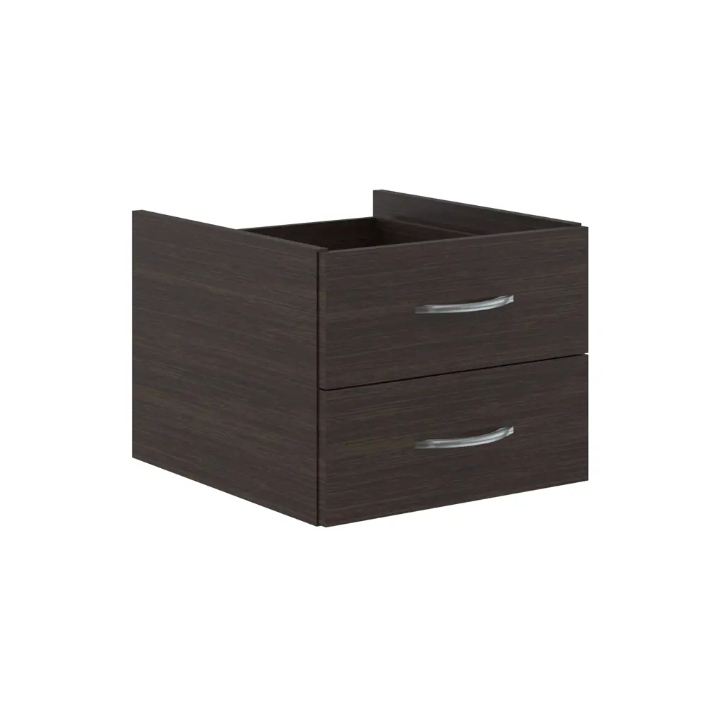 Фото Тумба подвесная Skyland Simple 41x32x45 см 2 ящика ЛДСП цвет темное дерево Фото Тумба подвесная Skyland Simple 41x32x45 см 2 ящика ЛДСП цвет темное дерево