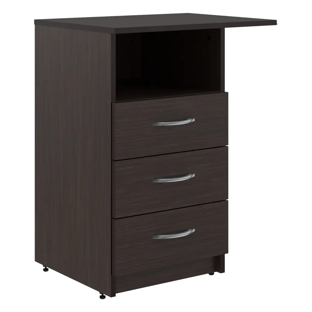 Фото Тумба напольная Skyland Simple 60x45x76 см 4 ящика ЛДСП цвет темное дерево