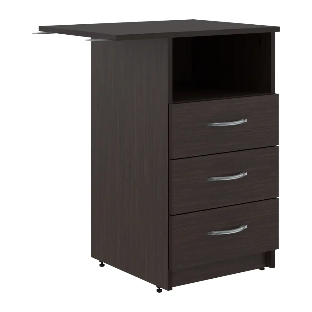 Фото 2 Тумба напольная Skyland Simple 60x45x76 см 4 ящика ЛДСП цвет темное дерево