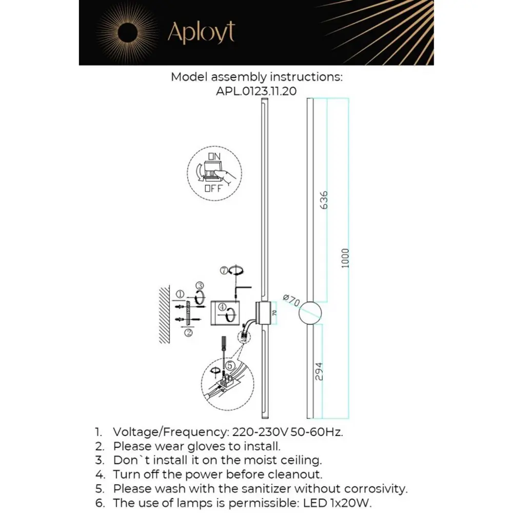 Фото 9 Настенный светильник светодиодный APLOYT APL.0123.11.20 Gabi нейтральный белый свет цвет золотой Фото 9 Настенный светильник светодиодный APLOYT APL.0123.11.20 Gabi нейтральный белый свет цвет золотой