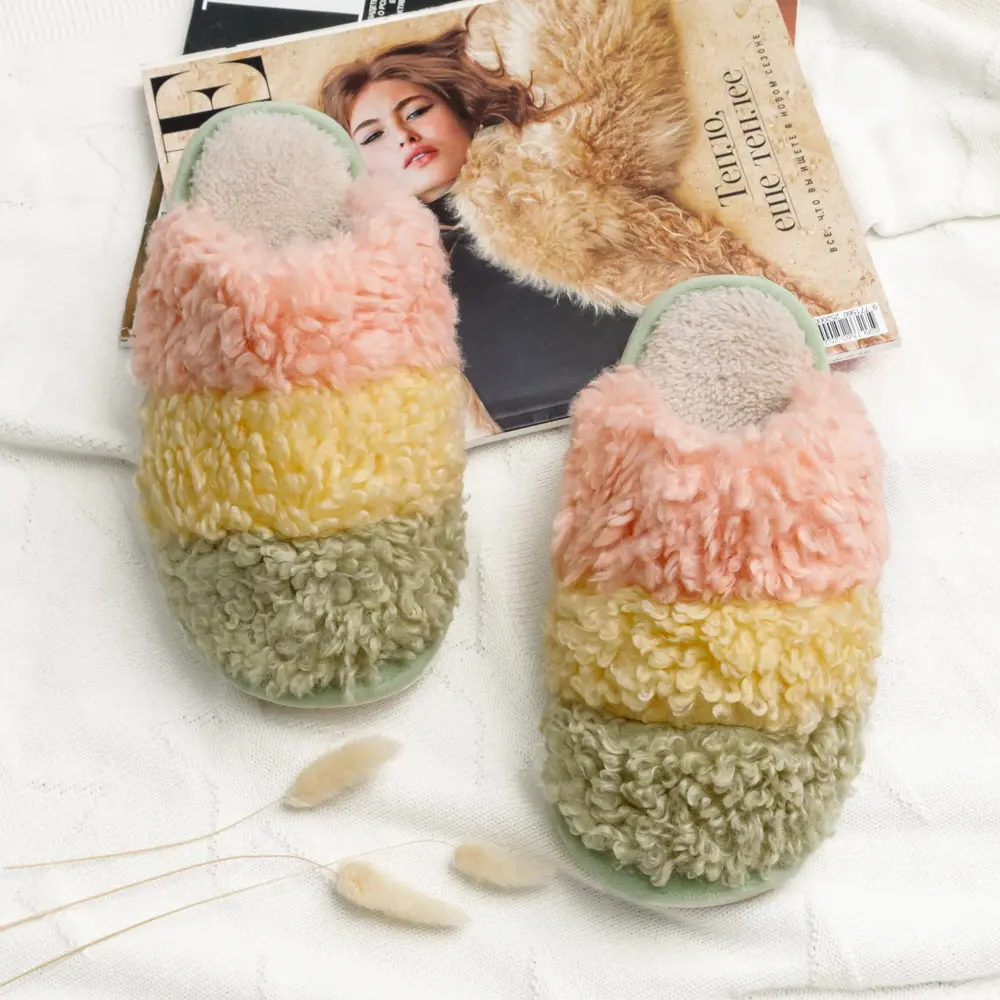 Фото 2 Тапочки Amaro Home Lamb закрытый нос зеленый р.36-37 Фото 2 Тапочки Amaro Home Lamb закрытый нос зеленый р.36-37