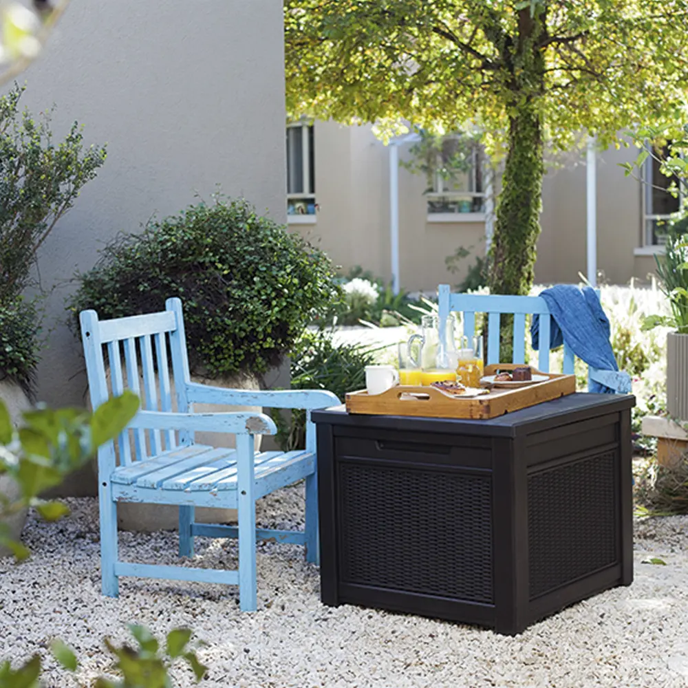 Фото 3 Сундук пластиковый Keter Cube Rattan коричневый 208 л 72x71x59 см Фото 3 Сундук пластиковый Keter Cube Rattan коричневый 208 л 72x71x59 см