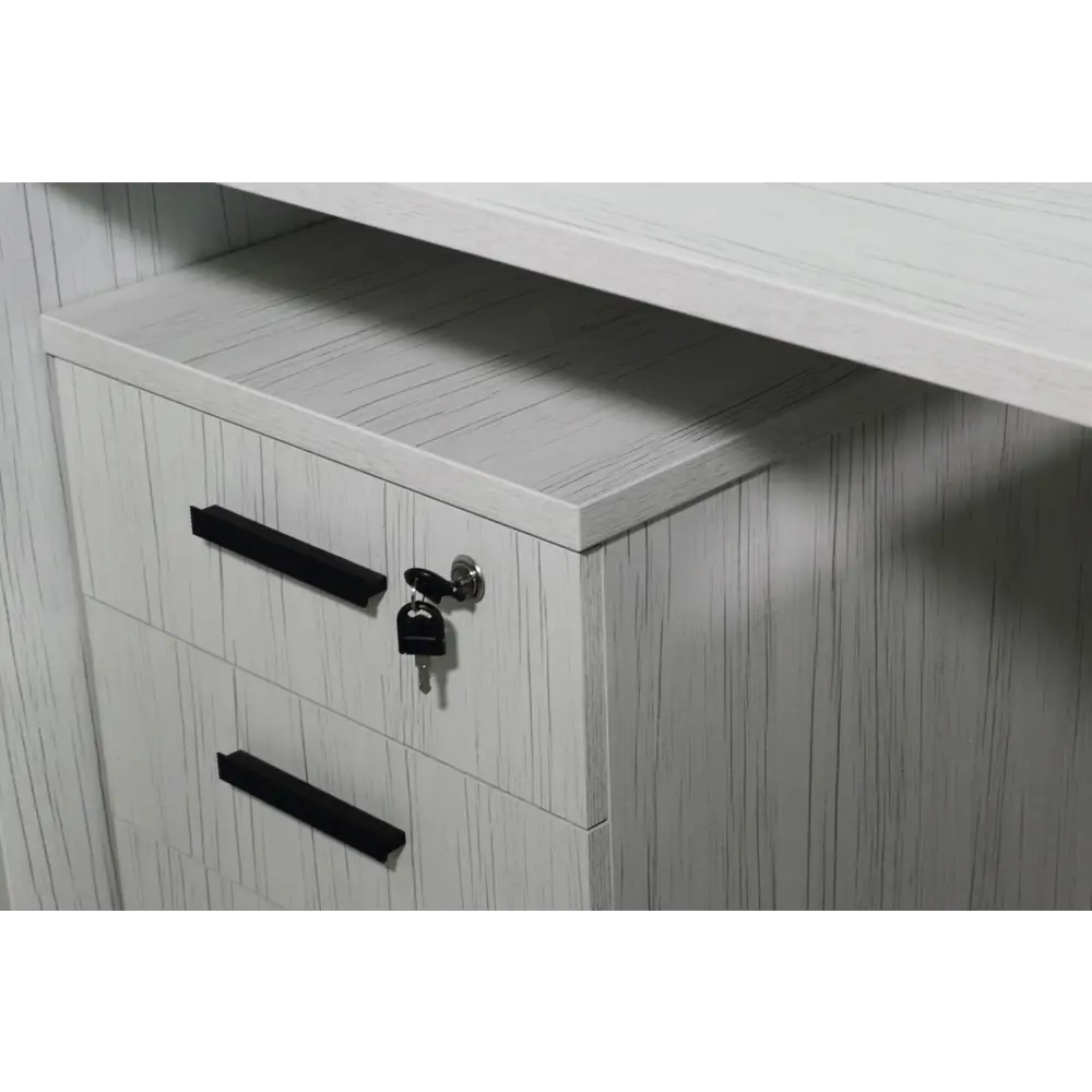 Фото Тумба с выдвижными ящиками АО Экспро SI-91 45x57x50 см ЛДСП цвет белый