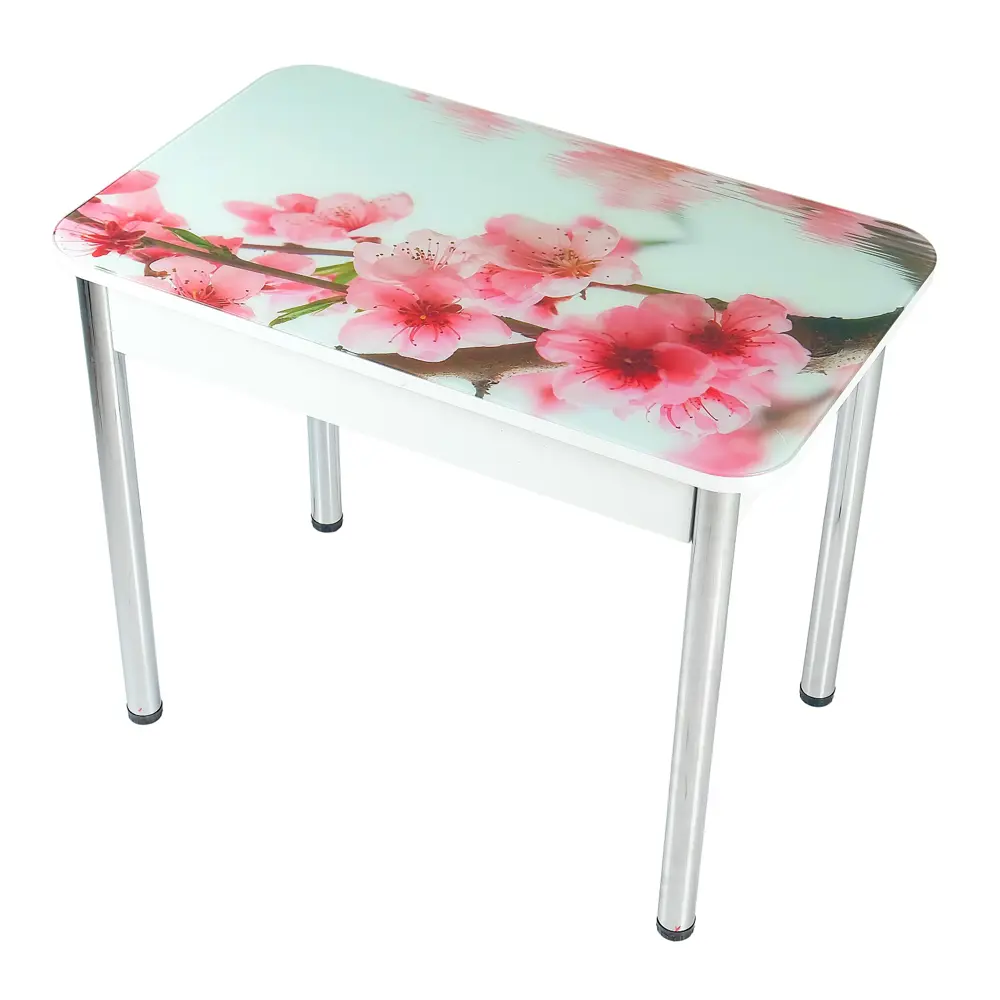 Фото 3 Стол прямоугольный Simaland Падова 100x100 см ЛДСП цвет белый/розовый