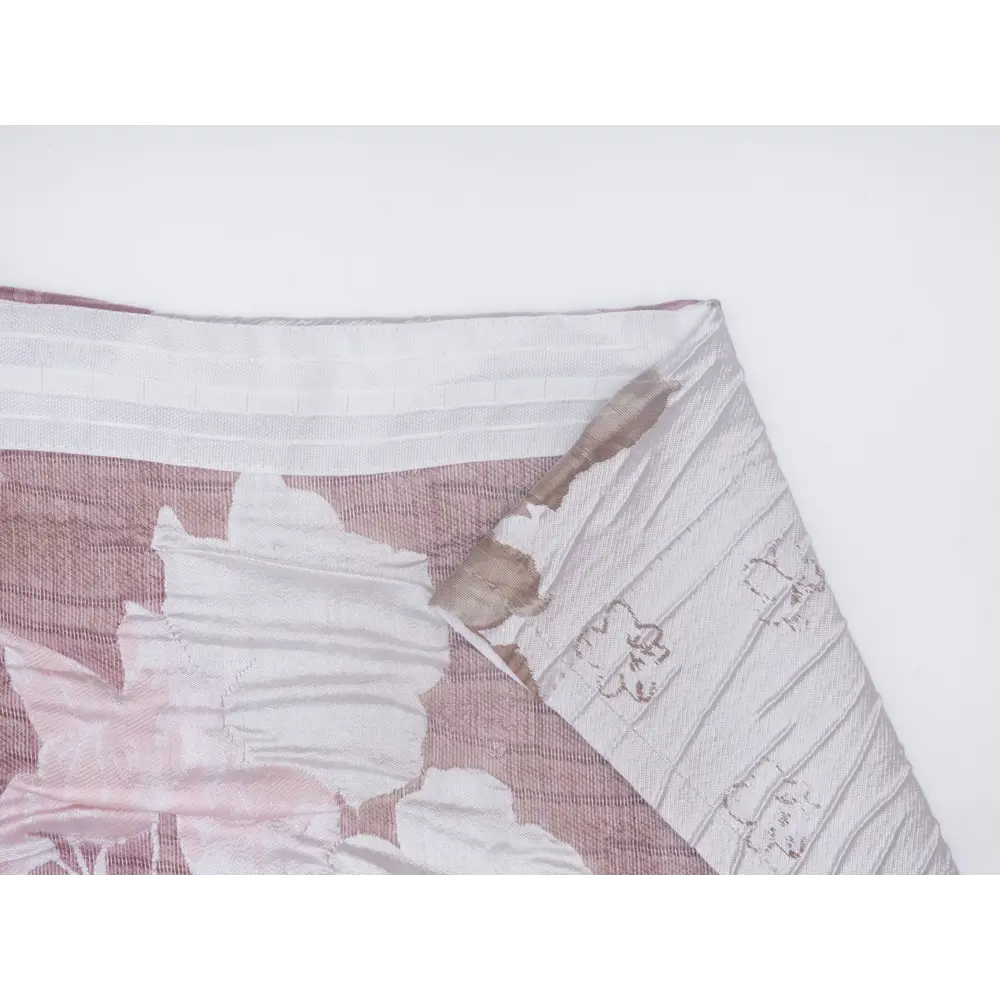 Фото 2 Штора на шторной ленте жаккард цветы 170x270 см цвет розовый