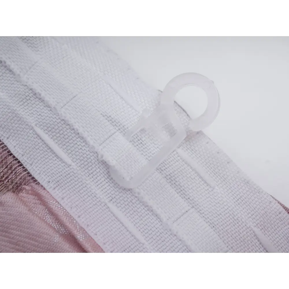 Фото 4 Штора на шторной ленте жаккард цветы 170x270 см цвет розовый