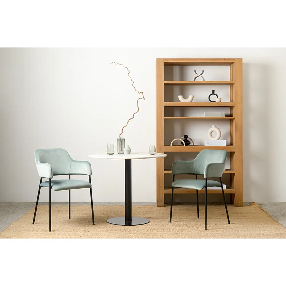 Фото 2 Стул Bergenson bjorn Wendy 83x52x44 см велюр цвет серо-зеленый