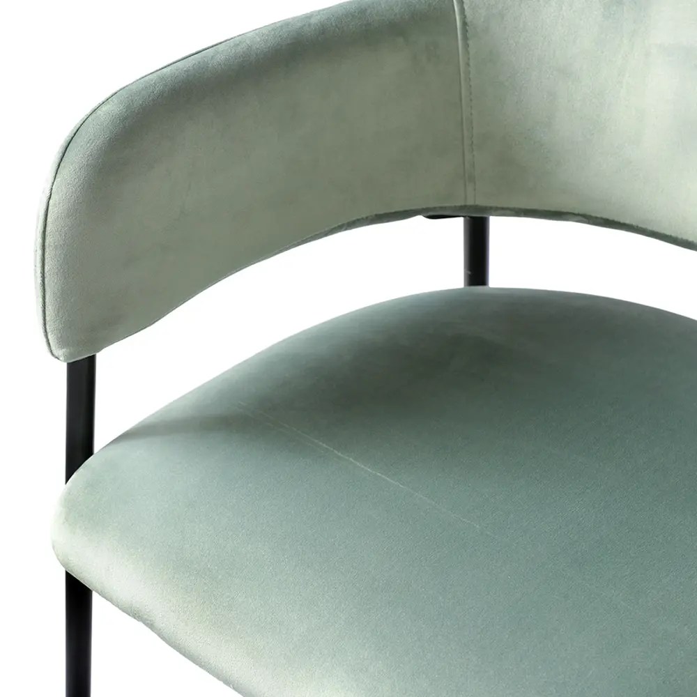 Фото 11 Стул Bergenson bjorn Wendy 83x52x44 см велюр цвет серо-зеленый