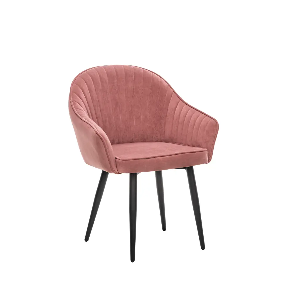 Фото Кухонный стул Leset Вайд 90.5x64x49 см велюр цвет персиковый/черный Фото Кухонный стул Leset Вайд 90.5x64x49 см велюр цвет персиковый/черный