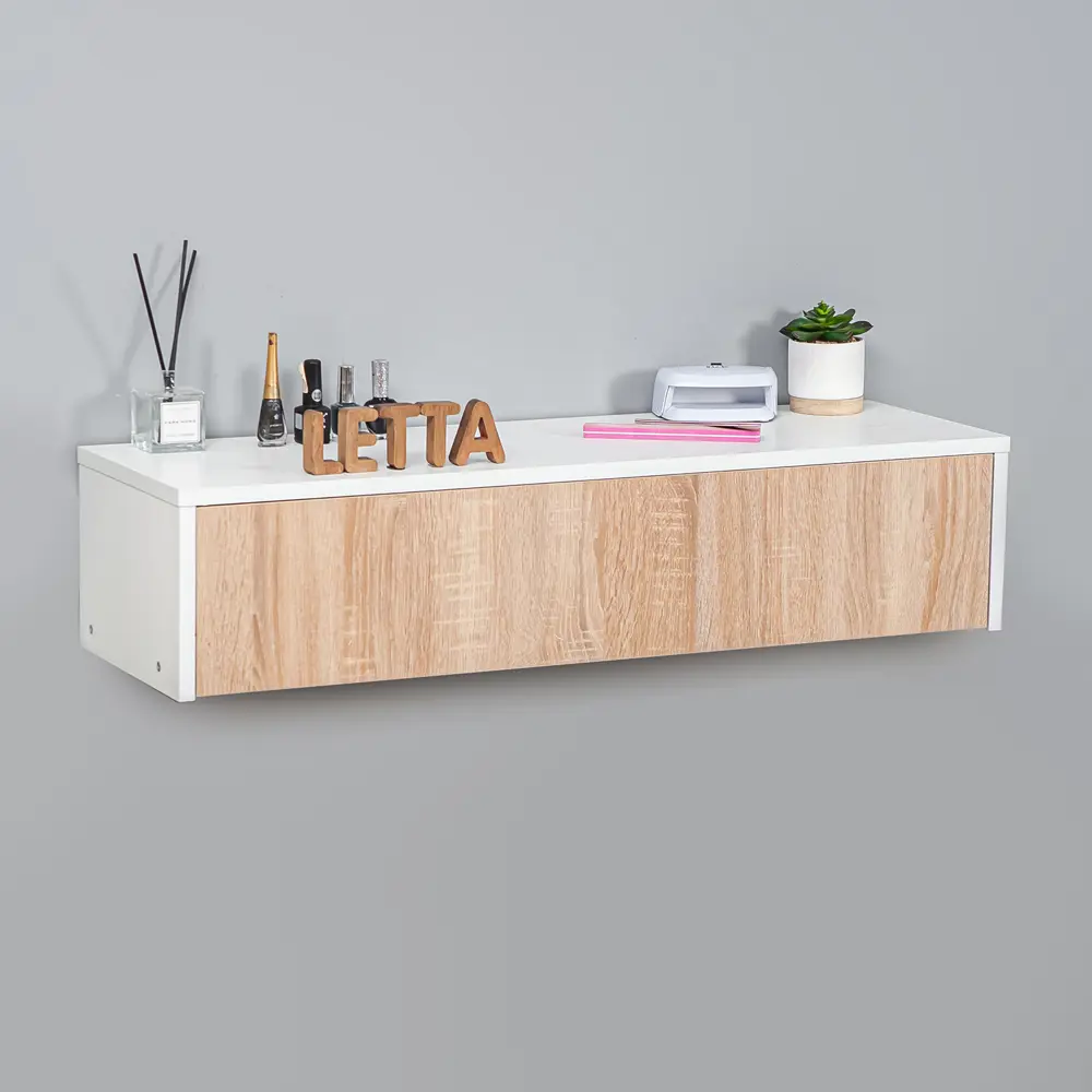 Фото 3 Туалетный столик Letta 61x20x28.4 см цвет белый/бежевый Фото 3 Туалетный столик Letta 61x20x28.4 см цвет белый/бежевый