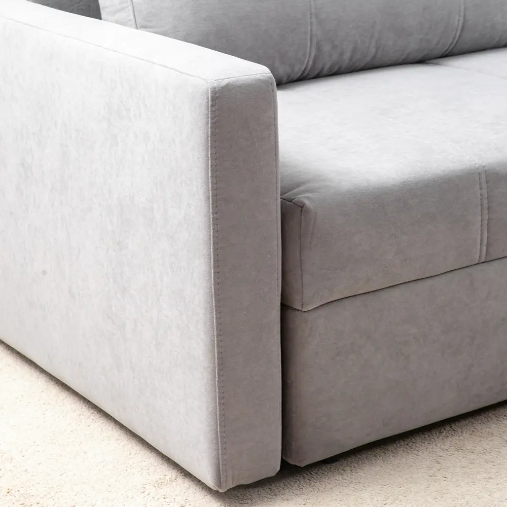 Фото 6 Диван Letta Рокфорд 223x75x102.5 см велюр цвет серый