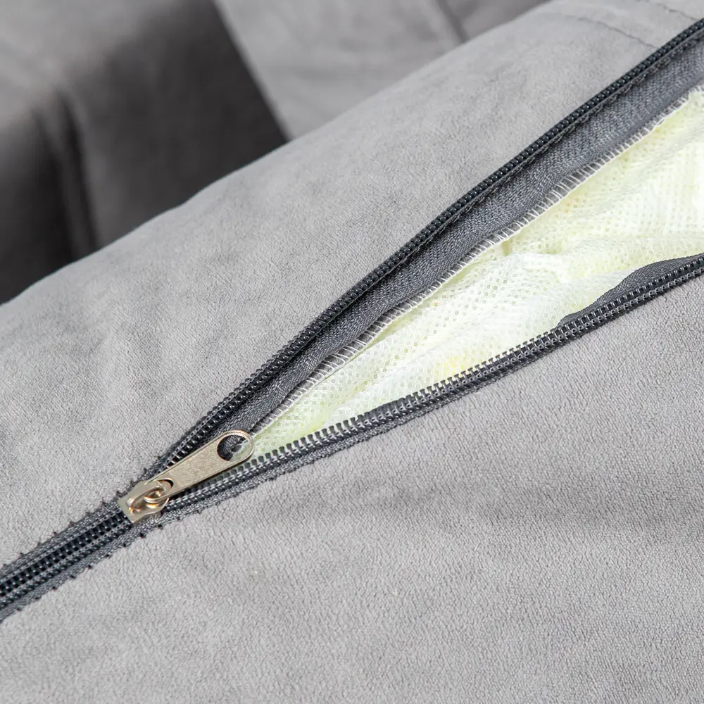 Фото 7 Диван Letta Рокфорд 223x75x102.5 см велюр цвет серый