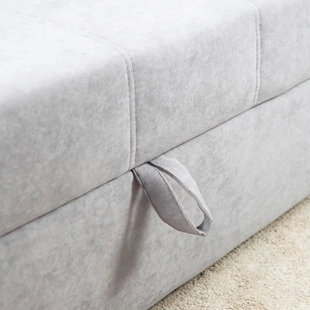 Фото 4 Диван Letta Рокфорд 223x75x102.5 см велюр цвет серый