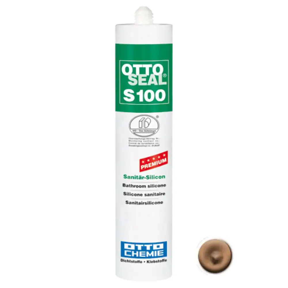 Фото Профессиональный универсальный силиконовый герметик OTTO CHEMIE Ottoseal S100 С09 карамель, 300мл