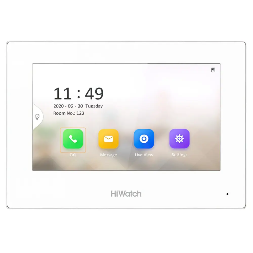 Фото Видеодомофон HiWatch DS-D100IMWF 7" цвет белый Фото Видеодомофон HiWatch DS-D100IMWF 7" цвет белый