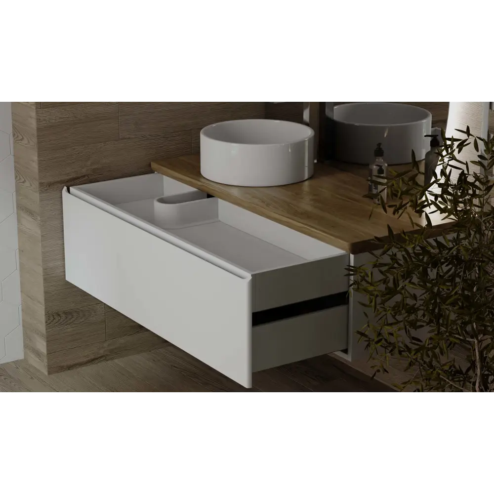 Фото 4 Тумба под раковину подвесная Jorno Sol.01.120/P/W 39см цвет белый Фото 4 Тумба под раковину подвесная Jorno Sol.01.120/P/W 39см цвет белый