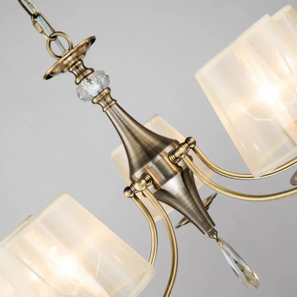 Фото 4 Люстра подвесная светодиодная FAVOURITE F-Promo Imber 2639-5P 15 м² нейтральный белый свет цвет Медь