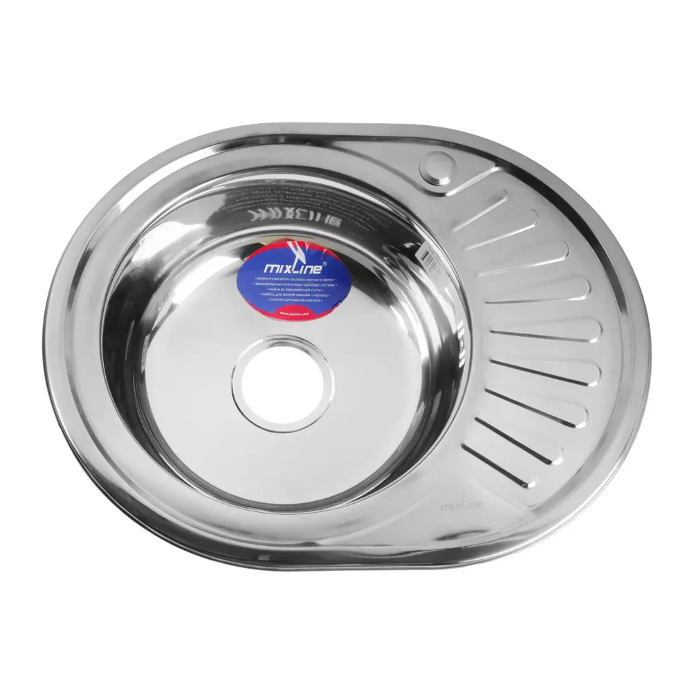Фото Врезная мойка Mixline 5381568 57x45x16 см нержавеющая сталь цвет хромированный