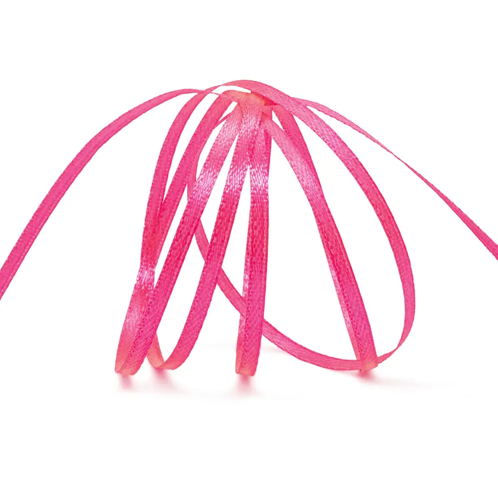 Фото Лента атласная Bestex 0.3см*100м двухсторонняя 013 ярко-розовый неон Фото Лента атласная Bestex 0.3см*100м двухсторонняя 013 ярко-розовый неон