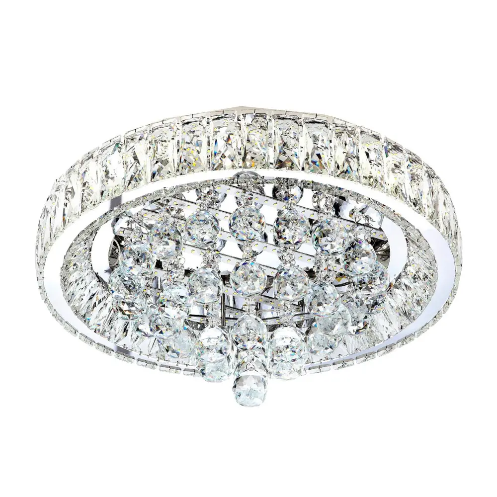 Фото Люстра потолочная светодиодная LED4U 032-500L L032-500 с функцией УД 3 м² нейтральный белый свет цвет хром Фото Люстра потолочная светодиодная LED4U 032-500L L032-500 с функцией УД 3 м² нейтральный белый свет цвет хром