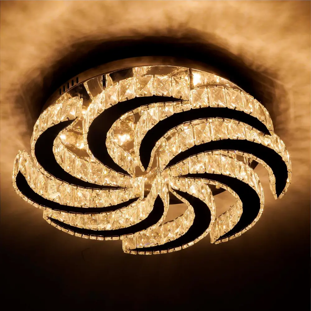 Фото 3 Люстра потолочная светодиодная LED4U 61197-600L L61197-600 нейтральный белый свет цвет хром Фото 3 Люстра потолочная светодиодная LED4U 61197-600L L61197-600 нейтральный белый свет цвет хром