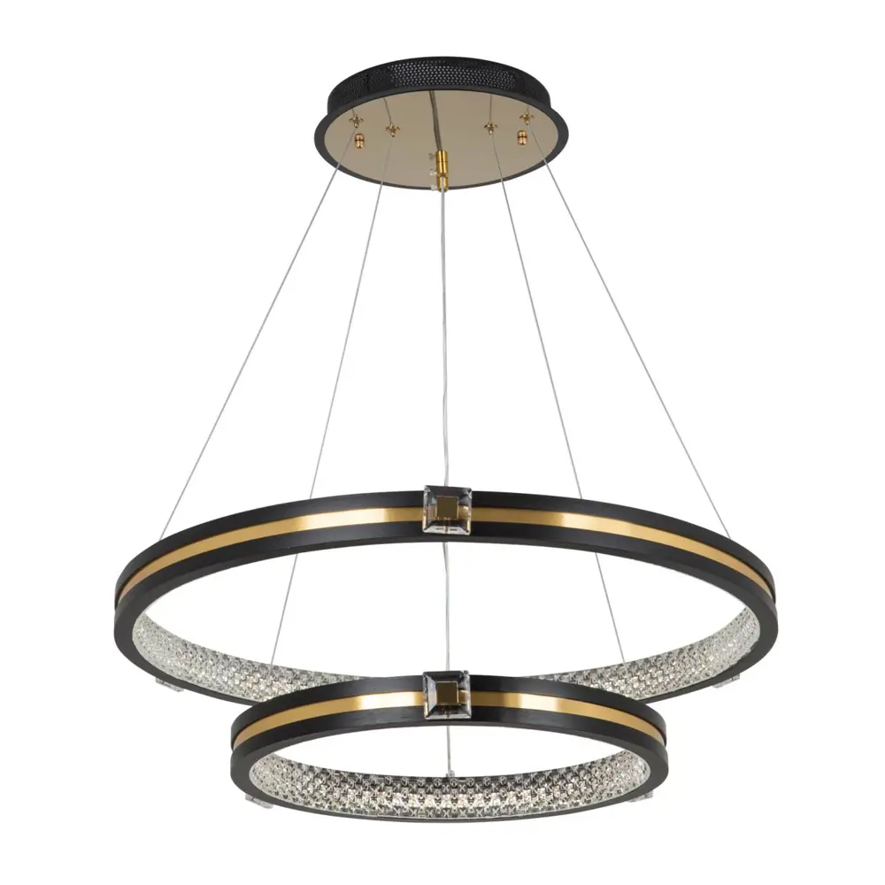Фото Светильник подвесной светодиодный LED4U 77085-2L L77085-2 3 м² нейтральный белый свет цвет черный Фото Светильник подвесной светодиодный LED4U 77085-2L L77085-2 3 м² нейтральный белый свет цвет черный